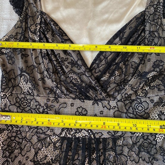 Suzy Shier Black Lace Nude Lined Sleeveless Party Dress- Sz-S - Picture 14 of 16